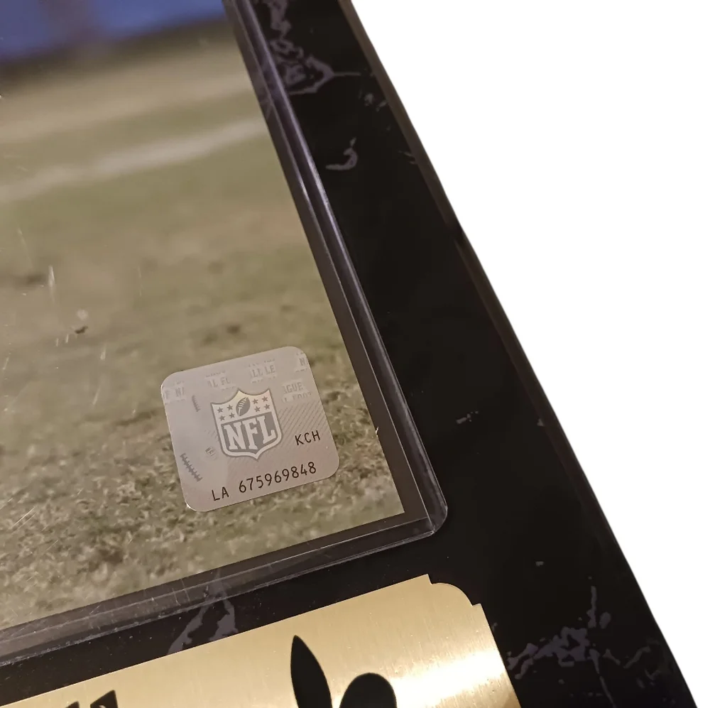 17/'18 NFC South Champions New Orleans Saints #7 Taysom Hill Card Plaque